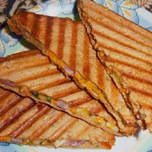 Veg Onion Capsicum Grill - Sandwich- Snacks - Cafe Choco Craze